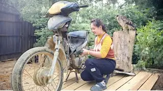 The girl opened a free car repair service to help the poor in the village