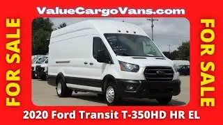 2020 Ford Transit T-350HD High Roof Extended Long Cargo Work Van For Sale! WORK READY! Stk#0764