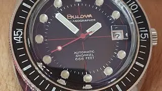 Reloj Bulova Oceanographer Diver, Automatic Snorkel 666 FEET,modelo 96B344,41mm, Miyota 21 Joyas