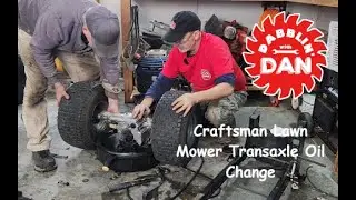 Замена масла в трансмиссии газонокосилки Craftsman.
