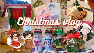 christmas vlog 🎄/decoration, cappuccino, cookies, sailor moon mangas, dinner, aesthetic video / 🎅🏻