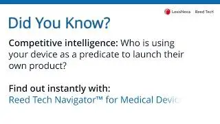 Did you Know?  Find 510(k) Predicates and Successors in Navigator for Medical Devices