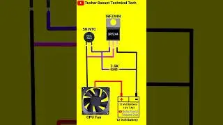How To Fan Automatic ON & OFF Temperature Sensor Circuit #shorts