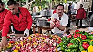 كباب حله باسهل طريقه وطعم جبار 👌 خلطتنا بصل وفلفل وطماطم وجزر في اكبر فرح في قصر السنوسي 👌🤙