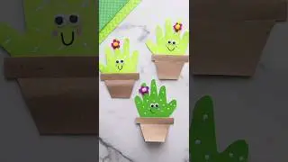 Cactus Craft|Handprint Cactus Craft|Easy KidsCraft #shorts #art #dailyshorts #diy #Pencil&Paper