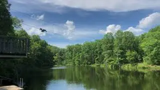 Zip Line Trolley Return system over a lake - FAST