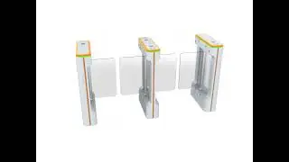 New Arrival Smarter Compact Swipe Card Qr Code Reader Swing Barrier Turnstile Gate for Supermarket
