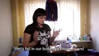 The story of Marina. She and and her two children - refugees from Avdeevka, Donetsk region.