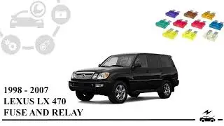 Предохранители и реле Lexus LX 470 1998 - 2007 с их назначением и схемами блоков