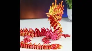 3D Printed Articulated  IMPERIAL DRAGON by FlexiFactory#shorts