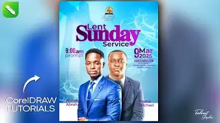 How to Design a Lent Sunday Service Flyer in CorelDRAW | Church Event Poster Design Tutorial