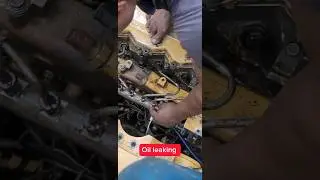 Caterpillar Excavator injector pipe fuel leakage #fuelpump #engine