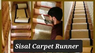 Carpet Stair Runner] How To Fit Sisal  Carpet Stair Runner With Underlay and griper rod.