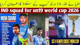 India un19 squad for icc man's world cup 2026 five times champions 