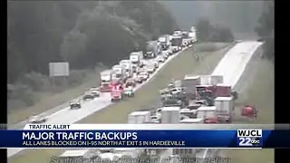 Major backups on I-95 in Georgia, South Carolina
