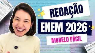 MODELO de redação do ENEM (ATUALIZADO 2026) 😎 Funciona para QUALQUER TEMA!