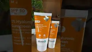 The Derma Co 1% Hyaluronic Sunscreen Aqua Gel With Spf 50 Pa++++ So good #shorts #sunscreen #dermaco