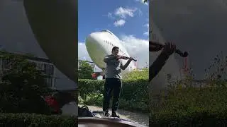 Scotland the Brave in front of a Boeing 747! #violin #fiddle #scottishfolk #scottishmusic #scotland