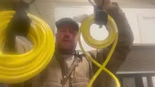 POWGRN 50 Ft 10AWG Outdoor Extension Cord Waterproof, An extension cord with an easy carrying handle