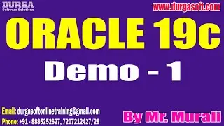 ORACLE 19c tutorials || Demo - 1 || by Mr. Murali On 19-06-2023 @3PM IST