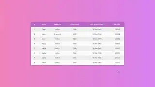 Make a Beautiful Table on HTML&CSS