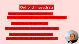 Ordföljd i huvudsats