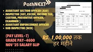 Pay Level 7 &ndash;ASO/ Inspectors/Preventive Officer Salary Slip Nov 2025 | ₹1,02,000+ Monthly 🚔💰