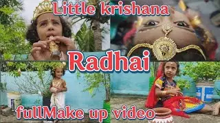 கிருஷ்ணா மற்றும் ராதை அலங்காரம் | Krishna and Radhai makeup for kids  | Krishna Jayanthi Special