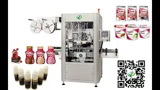 automatic cups label inserting machine with diving system shrink sleeve labeler equipment