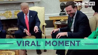 VIRAL MOMENT: Trump interrupts meeting to admire JD Vance's socks | DRM News | AC1G