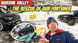 Rescue of our Fortuner was not easy #fortuner4x4 #carstuck #snowfall #scorpio#scorpionz4 