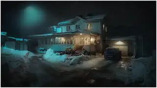 Massive Snowstorm in a Silent City┇Heavy Winds & Cold Night Ambience for Relaxation