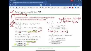 DL3.44 ตัวอย่างคำนวณ log odds, odds ratio, odds และ probability การถดถอยลอจิสติก logistic regression