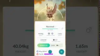 Pokemon GO - Hoothoot evolves into Noctowl (Gen 2 Johto Region)