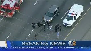 Motorcycle Officer Extricated From Underneath SUV On 5 Freeway