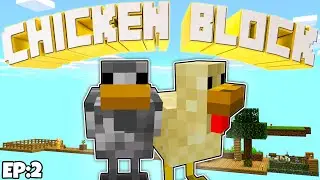 [MCPE Chicken Block] Ep:2 - Sand & Cobblestone Chicken! Minecraft Bedrock Edition