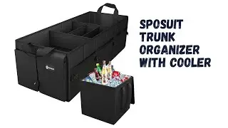 Sposuit Trunk Organizer with Cooler, Waterproof Collapsible Car Storage