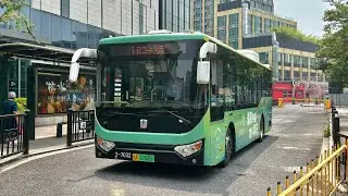 [Full Journey] Bus route 103 in Hangzhou, China through mountain tea farms POV