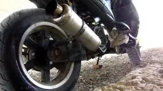 Performance NCY Exhaust on GY6 Monster Energy Baotian