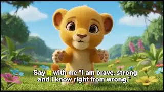 Brave Little Lion Cub's Affirmation of the Day. 