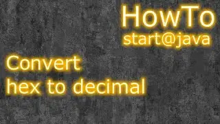 Java: Program for Hexadecimal to Decimal Conversion