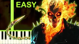 GHOST RIDER THEME - EASY Piano Tutorial