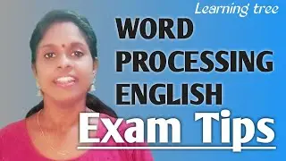 WORD PROCESSING ENGLISH | EXAM | TIPS | എക്സാം ടിപ്സ്