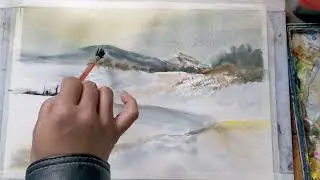 Talking While Painting | Watercolor Landscape Tutorial for Beginners