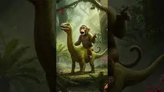 dinosaur aur monkey. cartoon video #foryou #viral #video #animation