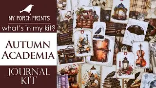 AUTUMN DARK ACADEMIA JOURNAL KIT 💜 | Fall | What's In My Kit | My Porch Prints Junk Journal Ideas