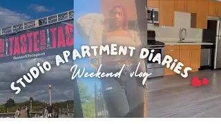 Moving into My Studio Apartment in Chicago 🏙️ | Weekend Vlog + Nails, Rooftop Bar & Taste Fest!
