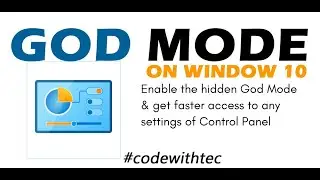 How to access the GodMode on Window 10