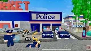 Police officer hit by car in front of police station in school party craft