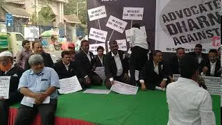 Advocates TSJAC Protest Programme against CAA,NRC at Dharna Chowk, Indira Park, Hyderabad,Telangana.